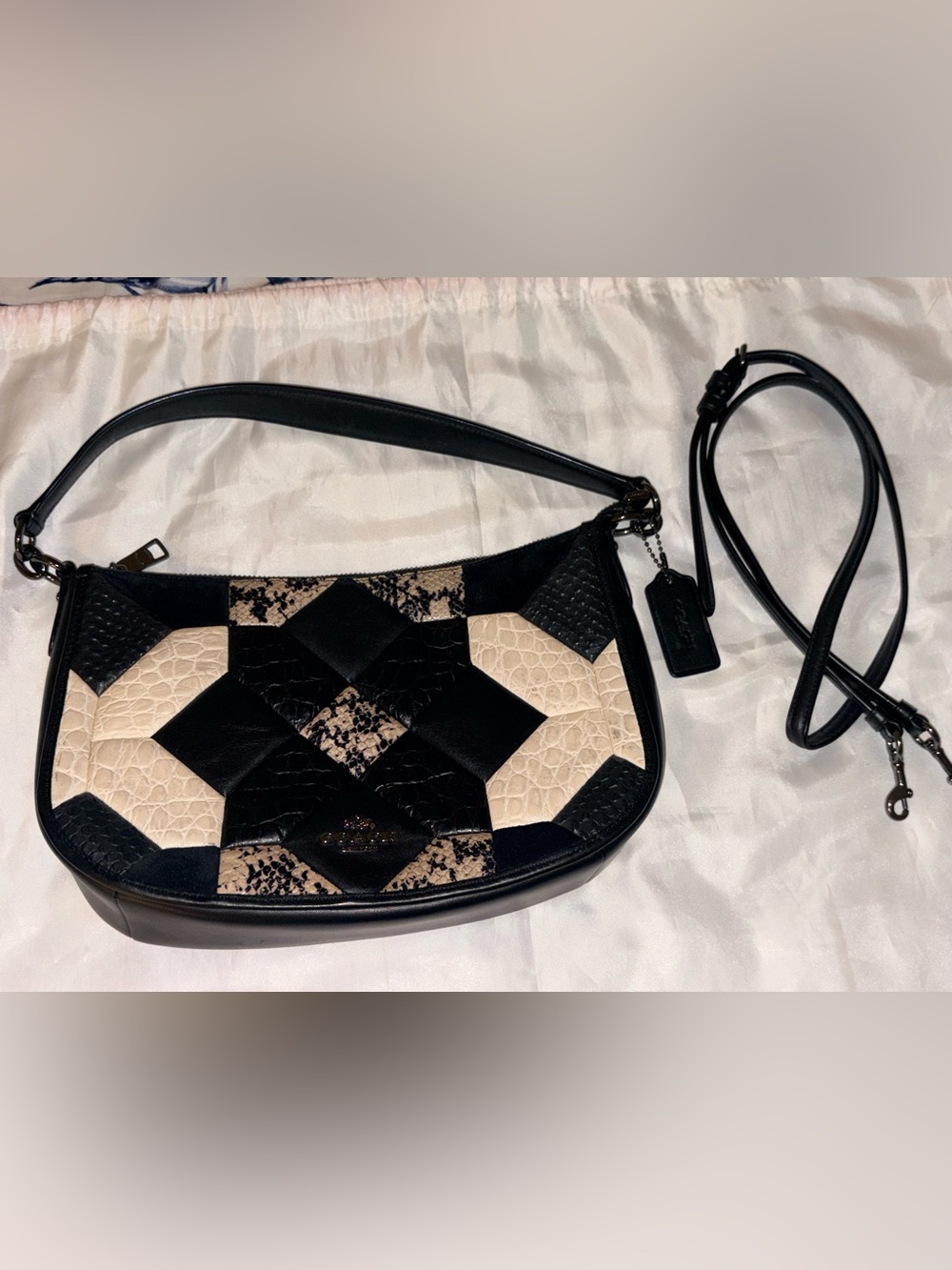 Coach Canyon Quilt Chelsea Crossbody in Exotic Embossed Leather